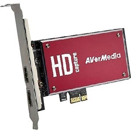AVerMedia DarkCrystal HD Capture SDK II - Functions: Video Capturing, Video Recording - PCI Express - 1920 x 1080 - NTSC, PAL - H.264 - VGA - PC - Plug-in Card