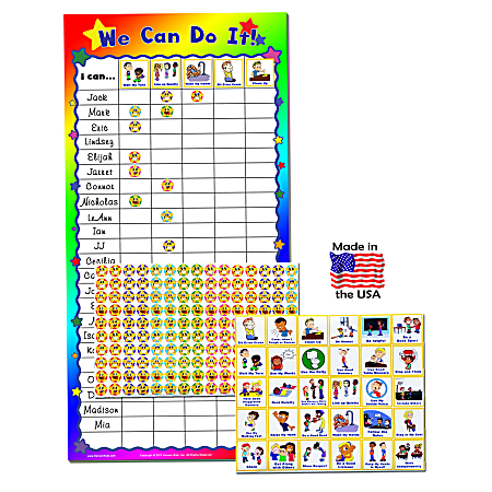 Kenson Parenting Solutions We Can Do It! Classroom Chart, Preschool - Grade 3