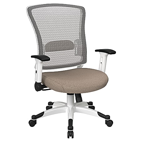 Office Star™ Space Seating Mesh Mid-Back Chair, Cotton/White