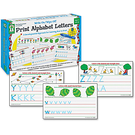 Key Education Write-On/Wipe-Off, Print Alphabet Letters