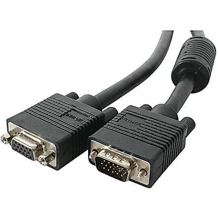 StarTech.com StarTech.com Coax High Resolution VGA Monitor Extension Cable - High-Resolution Coaxial SVGA - Display extender - HD-15 (M) - HD-15 (F) - 100 ft - 100ft VGA Cable