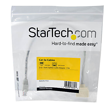 StarTech.com Splitter RJ45 - Cat5 / Cat 5e - Répartiteur Ethernet