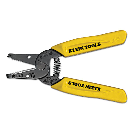 Klein Tools Wire Strippers, 6 1/4 in, 22 30 AWG, Yellow