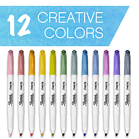 Sharpie S Note Markers - Assorted Colours (Blister of 20