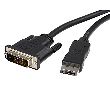 StarTech.com 10ft (3m) DisplayPort to DVI Cable, DisplayPort to DVI-D Adapter/Converter Cable, 1080p Video, DP 1.2 to DVI Monitor Cable