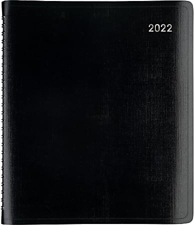 Office Depot® Brand Weekly/Monthly Appointment Book, 7" x 8-3/4", Black, January To December 2022, OD711600