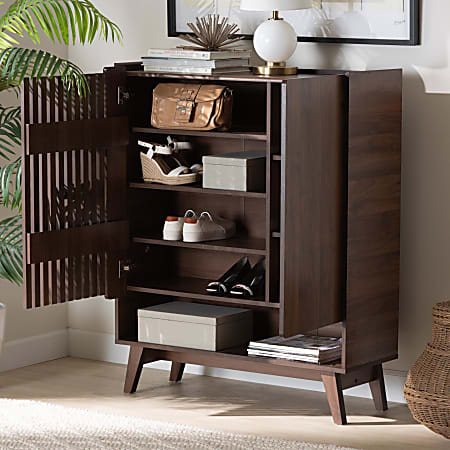 Mid century modern shoe cabinet sale