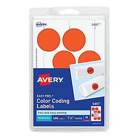 Avery® Removable Print Or Write Color Coding Labels