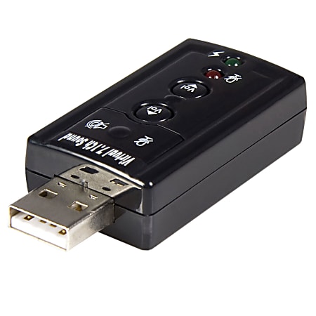 StarTech.com Virtual 7.1 USB Stereo Audio Adapter External Sound Card - Sound card - stereo - USB 2.0 - ICUSBAUDIO7 - Sound card - stereo - USB 2.0 -