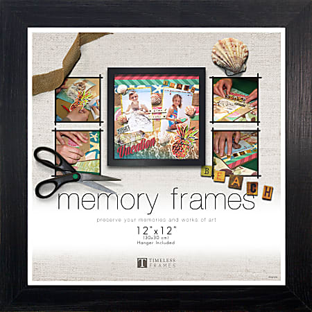 Timeless Frames® Regal Line Frame, 12”H x 12”W x 1”D, Black