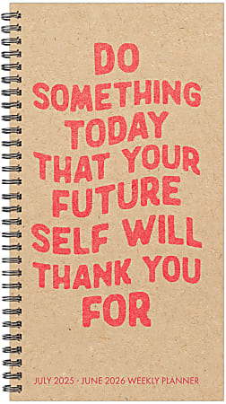2025-2026 Willow Creek Press Academic Weekly/Monthly Spiral Planner, 3-1/2" x 6-1/2", Future Self, July 2025 To June 2026, 56875