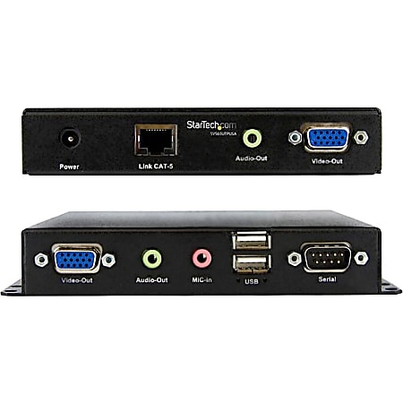 StarTech.com USB VGA KVM Console Extender w/ Serial & Audio Over Cat5 UTP - 1000 ft