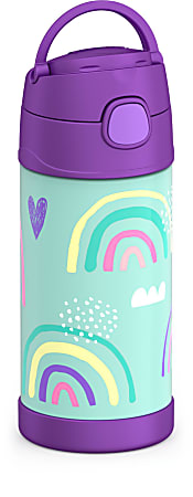 Thermos Stainless Steel Funtainer Bottle 12 Oz Rainbow - Office Depot