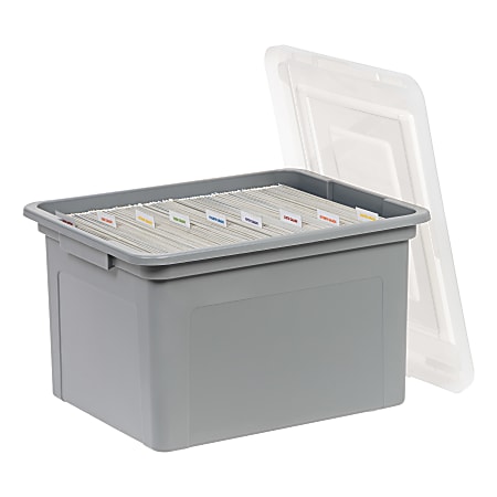 Iris® 32 Qt Plastic Letter Sized File Box