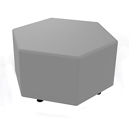 Marco Hexagon Seating Ottoman, Frost