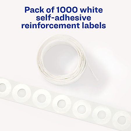 Avery Permanent Self Adhesive Hole Punch Reinforcement Labels 14