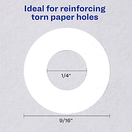 320ct Paper Hole Reinforcements — Label Sticker Binder Ring Punch