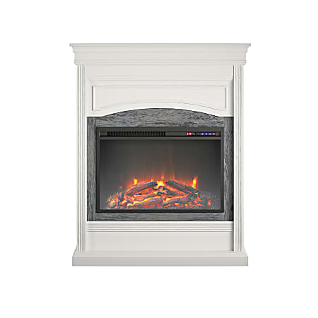 Ameriwood™ Home Lamont Electric Fireplace, 44-3/4”H x 40-1/2”W x 12-1/2”D, White
