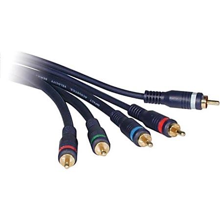 C2G 6ft Velocity Component Video + RCA Audio Cable - RCA - RCA - 6ft - Blue