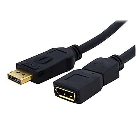 StarTech.com 6ft (2m)Port Extension Cable, 4K x 2K Video,Port Male to Female Extension Cable, DP 1.2 Extender Cable / Cord