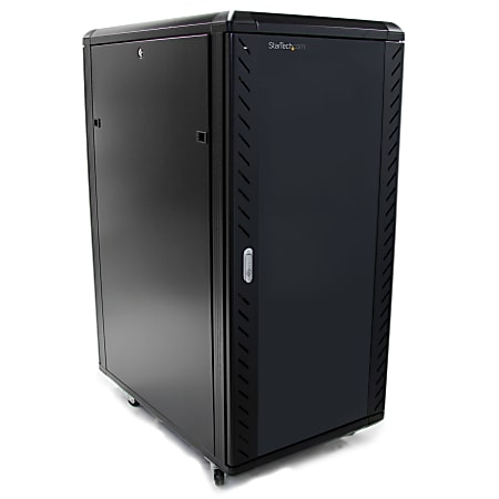 StarTech.com 25U 36in Knock-Down Server Rack Cabinet with Casters - Easy to transport and quickly assemble 25U secure portable server rack cabinet - Flat packed to reduce shipping costs - Easy assembly at the point of installation