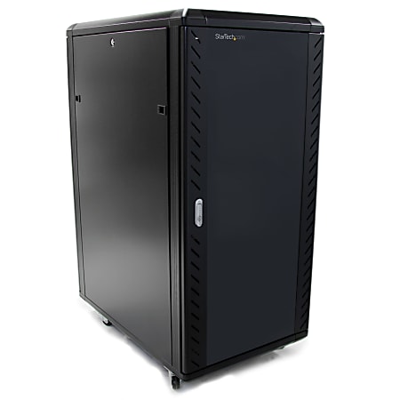 StarTech.com 25U 36in Knock-Down Server Rack Cabinet with Casters - Easy to transport and quickly assemble 25U secure portable server rack cabinet