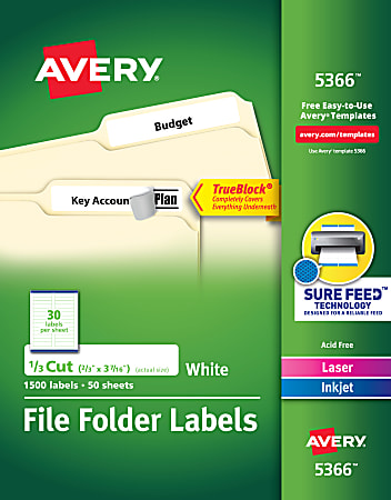 Avery Removable File Folder Labels