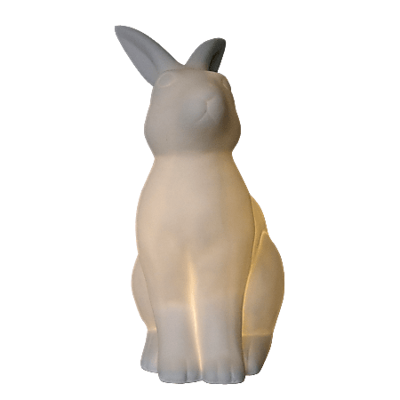 Simple Designs Porcelain Bunny Rabbit Table Lamp