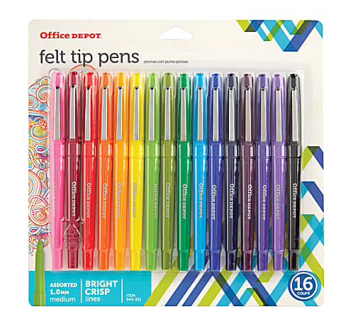 Paper Mate Flair Porous Point Pens Medium Point 0.7 mm Assorted Ink Colors  Pack Of 12 Pens - Office Depot