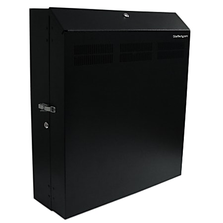 StarTech.com Wallmount Server Rack with Dual Fans and Lock - Vertical Mounting Rack for Server - 4U - Vertically mount your server or networking equipment to a wall with lock and key for maximum security - Universally compatible with rack-mount servers