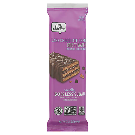 Little Secrets Crispy Wafers, Dark Chocolate With Sea Salt, 1.4 Oz, Total Qty 12