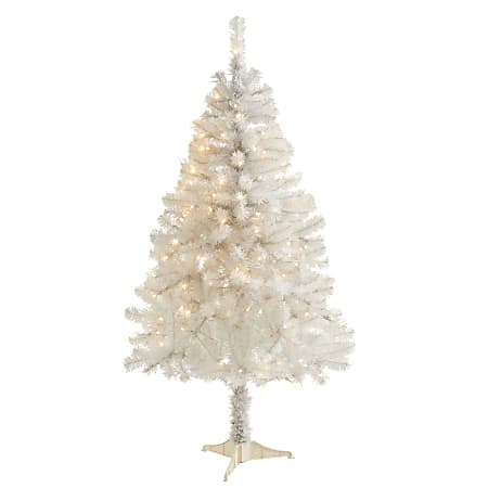 Nearly Natural Artificial Christmas Tree, 5&#x27;, White
