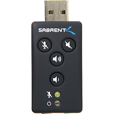 SABRENT USB-SBCV USB 2.0 External 2.1 Surround Sound Adapter