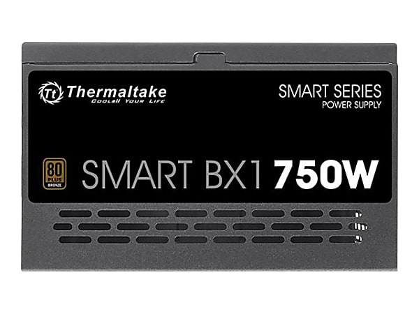 Thermaltake Smart BX1 SPD-750AH2NKB Power Supply - Internal - 120 V AC, 230 V AC Input - 3.3 V DC @ 24 A, 5 V DC @ 18 A, 12 V DC @ 56 A, 12 V DC @ 500 mA, 5 V DC @ 2.5 A Output - 750 W - 1 +12V Rails - 1 Fan(s) - ATI CrossFire Supported