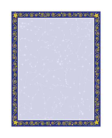Barker Creek Computer Paper, 8 1/2" x 11", Reach For The Stars, Pack Of 50 Sheets