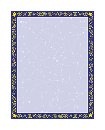 Barker Creek Computer Paper, 8 1/2" x 11", Reach For The Stars, Pack Of 50 Sheets