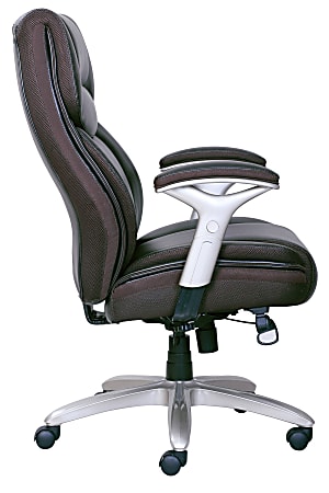 Serta Smart Layers Jennings Big Tall Ergonomic Bonded Leather High Back Executive Chair Brown