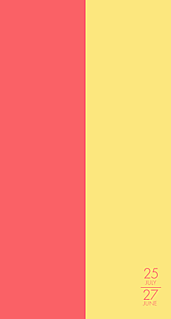 2025-2027 Willow Creek Press Checkbook 2-Year Monthly Academic Pocket Planner, 3-1/2" x 6-1/2”, Coral Lemon Duotone, July 2025 To June 2027, 55014