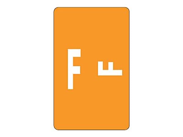 Smead® ACCS Alphaz® Permanent Color-Coded Label Refill Pack, F, Orange, Pack Of 100