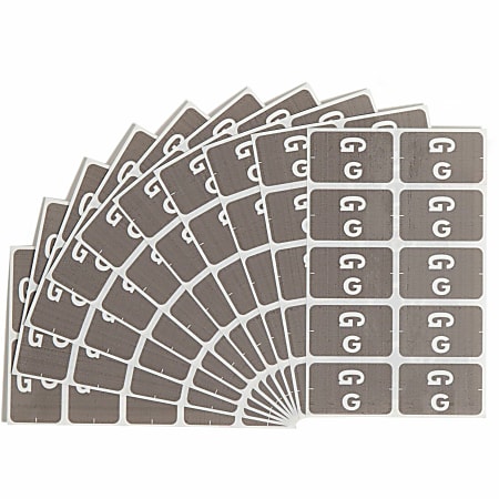 Smead® ACCS Alphaz® Permanent Color-Coded Label Refill Pack, G, Gray, Pack Of 100