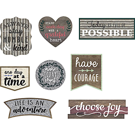 Teacher Created Resources Clingy Positive Accents - 11 (Shape) Shape - Residue-free - Assorted - 1 Pack