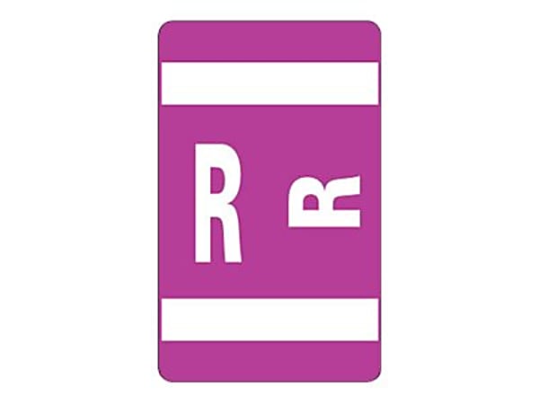 Smead® ACCS Alphaz® Permanent Color-Coded Label Refill Pack, R, Purple, Pack Of 100