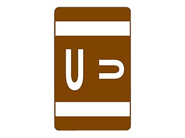 Smead® ACCS Alphaz® Permanent Color-Coded Label Refill Pack, U, Dark Brown, Pack Of 100