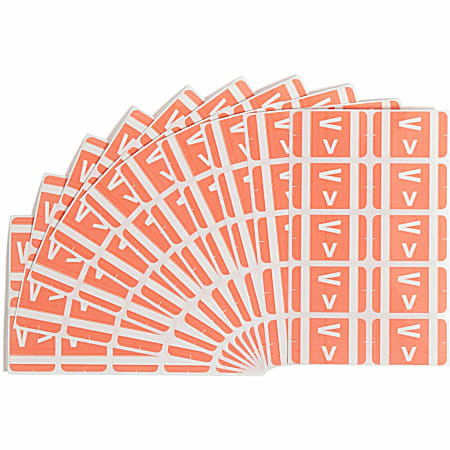 Smead® ACCS Alphaz® Permanent Color-Coded Label Refill Pack, V, Pink, Pack Of 100