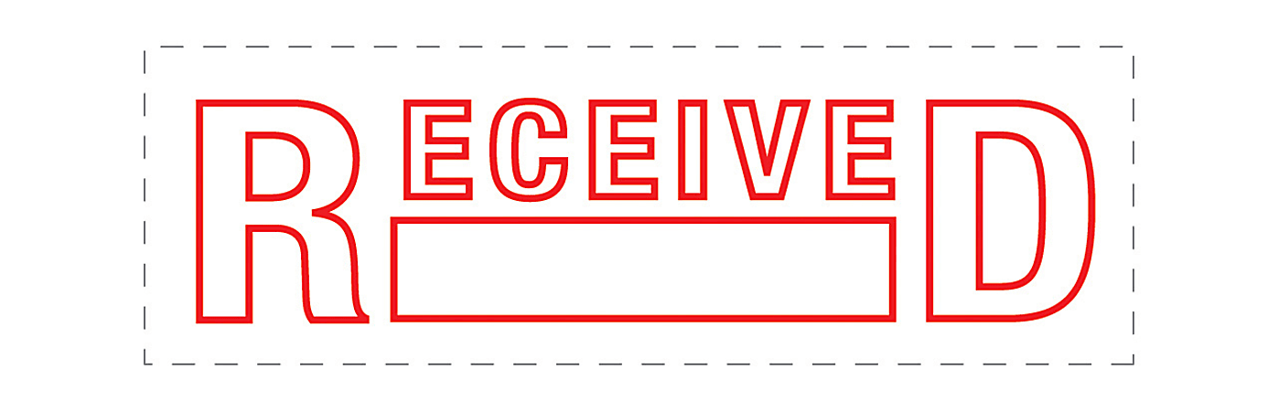 Office Depot Brand Pre Inked Message Stamp Received Red Office Depot