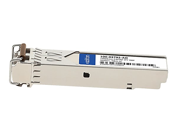AddOn - SFP (mini-GBIC) transceiver module (equivalent to: Calix 100-03792) - GigE - 1000Base-CWDM - LC single-mode - up to 43.5 miles - 1610 nm