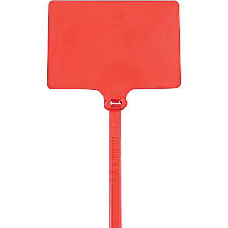 Office Depot® Brand Identification Cable Ties, 6", Red, Case Of 100