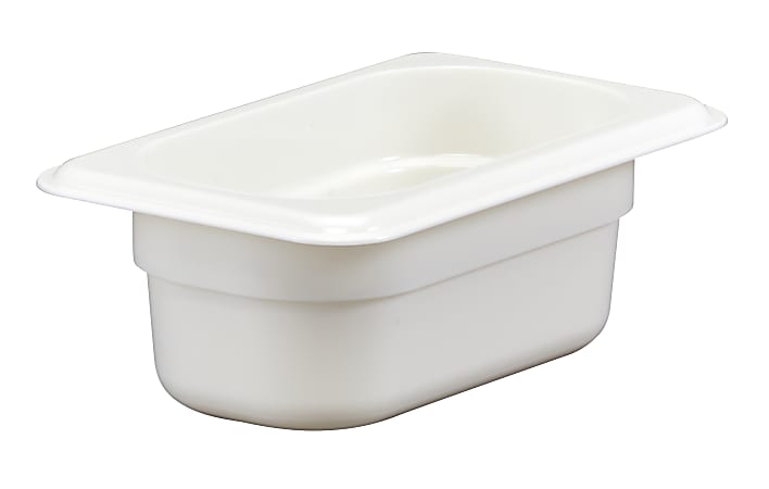 Cambro Camwear GN 1/9 Size 2" Food Pans, White, Set Of 6 Pans