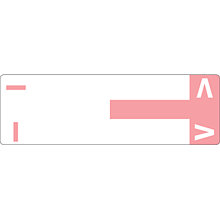 Smead® NCC AlphaZ® Permanent Color-Coded Name Label Refill Pack, I & V, Pink, Pack Of 100