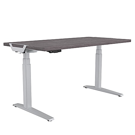 Fellowes® Levado Height-Adjustable Desk, 48"W, Gray Ash